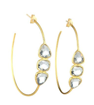 Rock Crystal Hoops