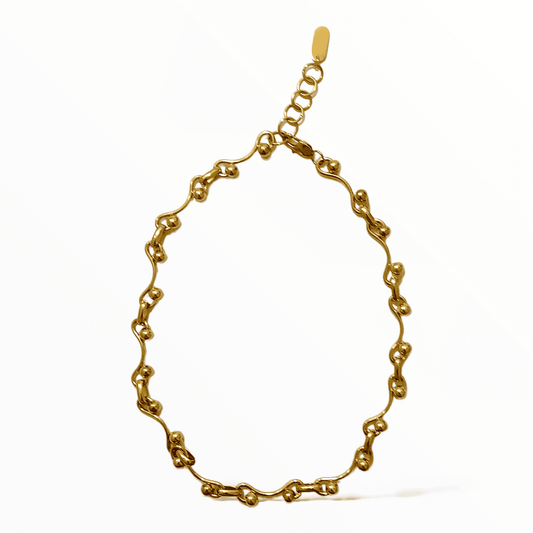 Gold Yvette Ball Chain Necklace