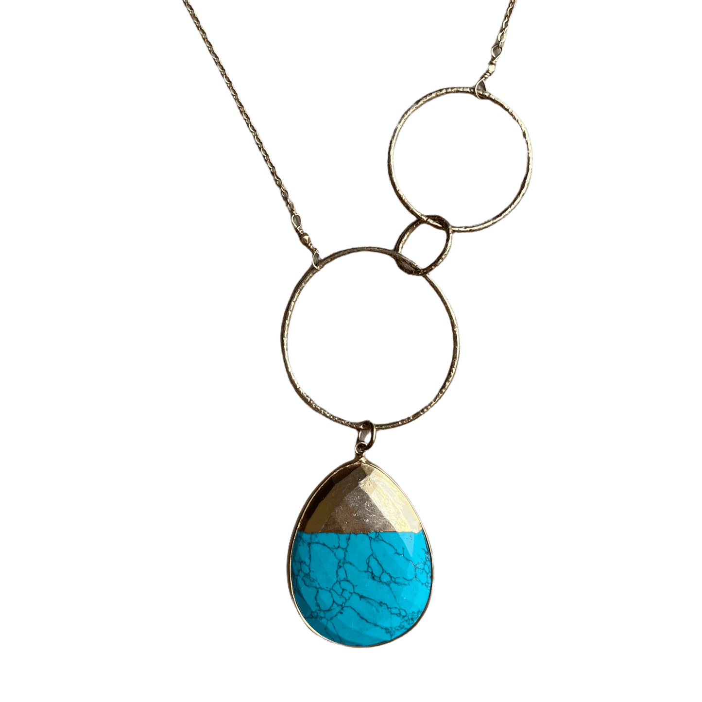 Turquoise Front Circle Accent Necklace