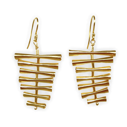 Gold Elegant Swivel ADMK Earrings | ADMK, Inc.