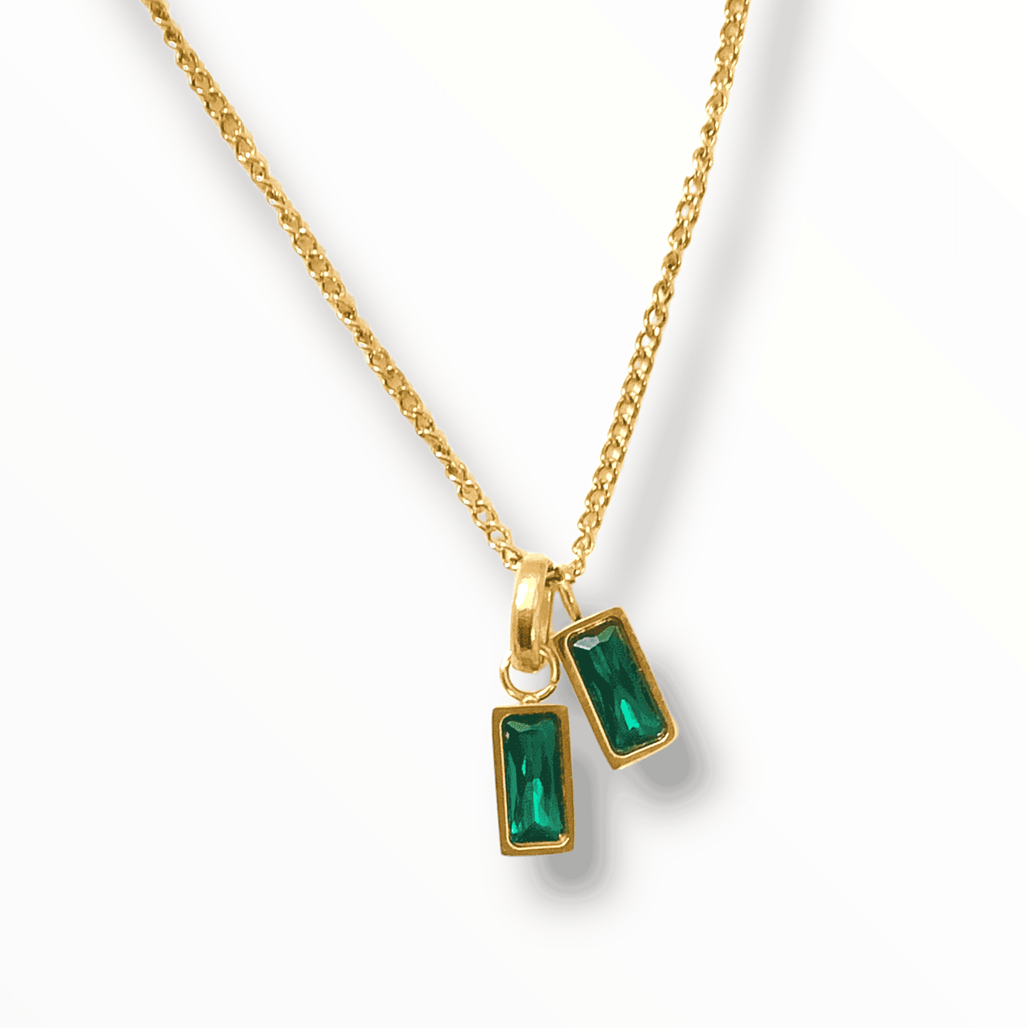 Green CZ Melissa ADMK Necklace