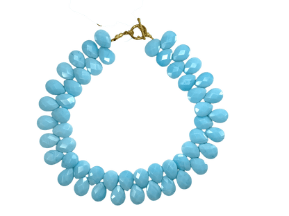 Baby Blue Quartz Teardrop Necklace
