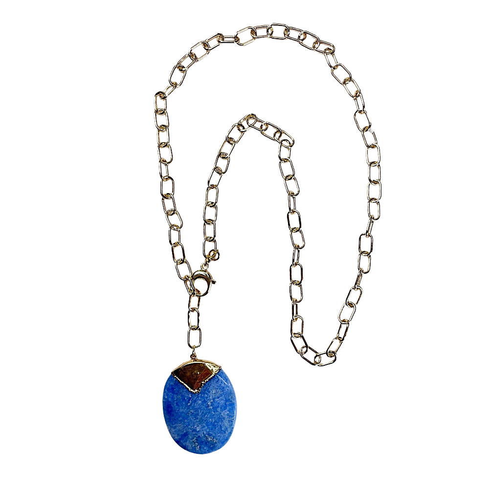 Blue Agate Adjustable Necklace