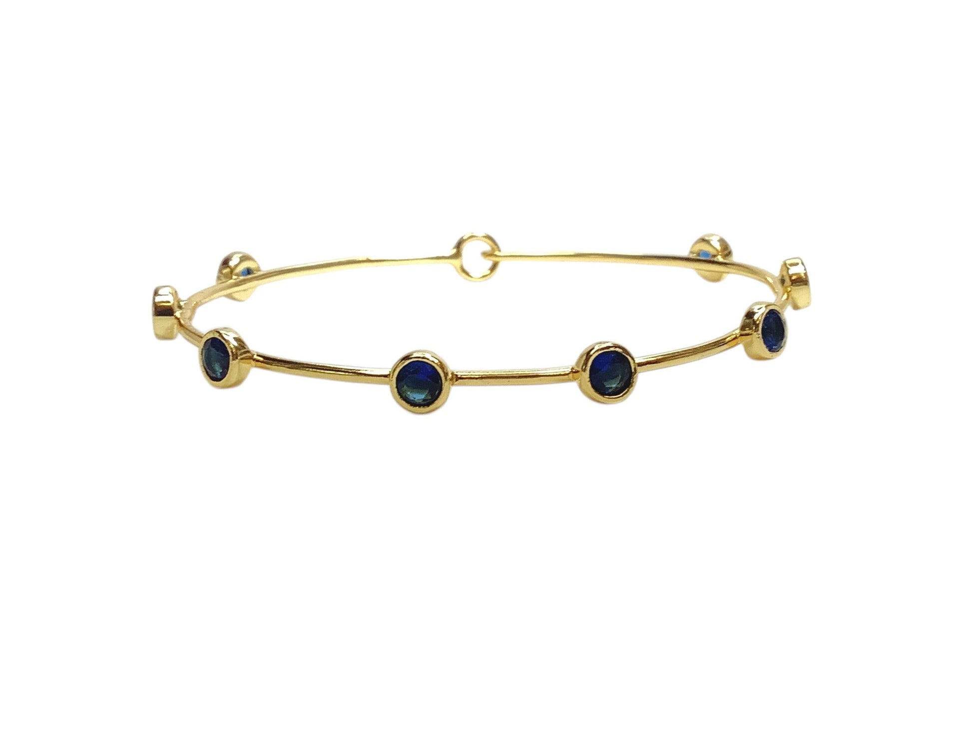 The Cindy Eight Stone Bangle Bracelet