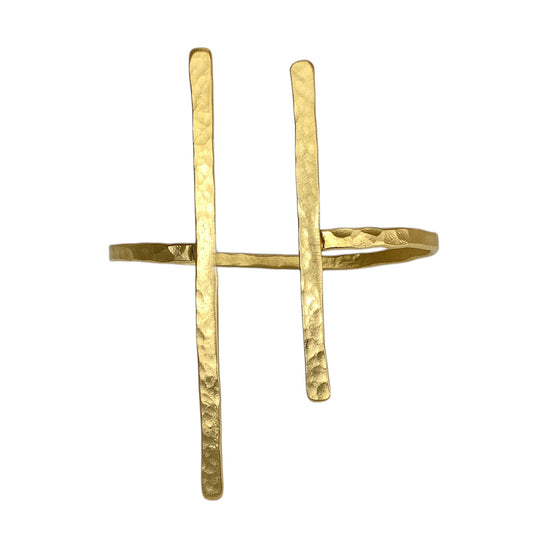 Gold Hammered Cuff