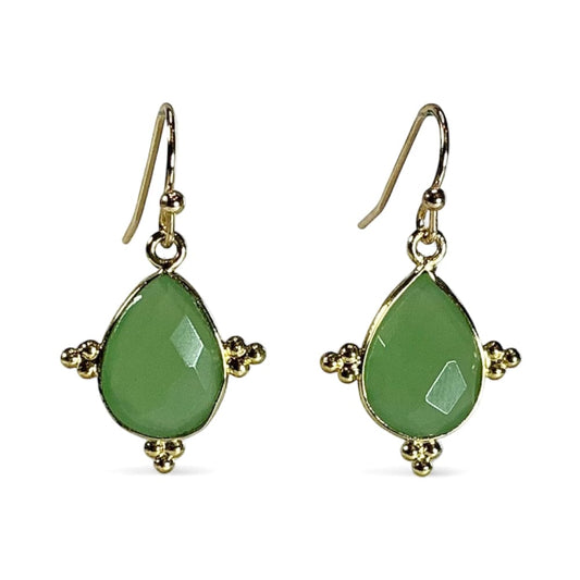 Green Prehnite Earrings