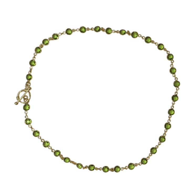 Green Quartz Necklace elegant artisan jewelry handmade