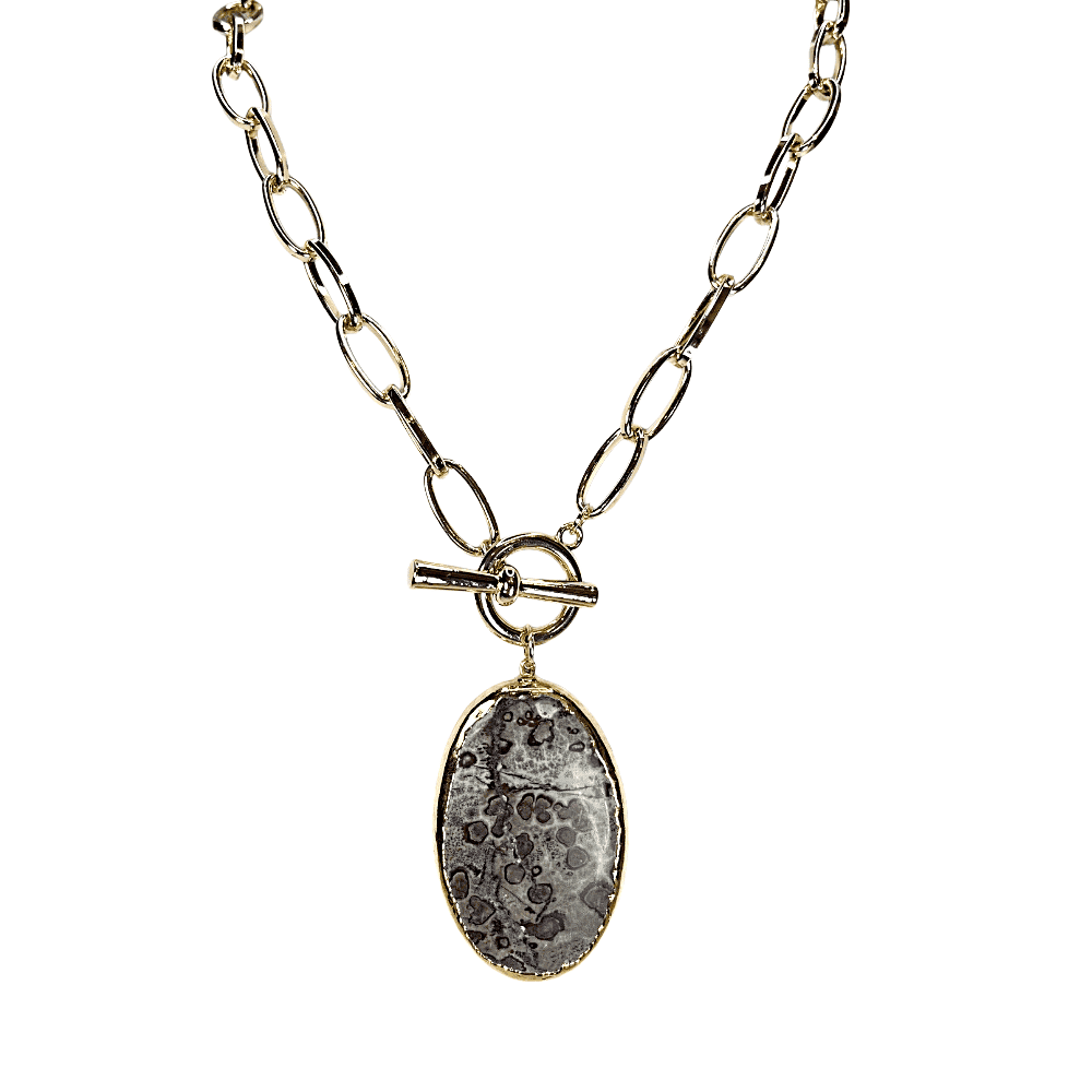 Jasper Pendant with Front Clasp