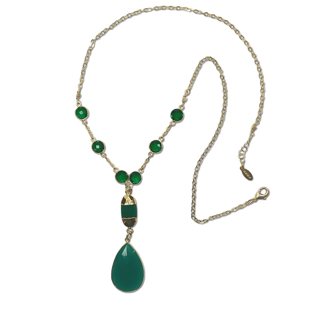 Green Onyx Necklace - luxury handcrafted jewelry, elegant design.