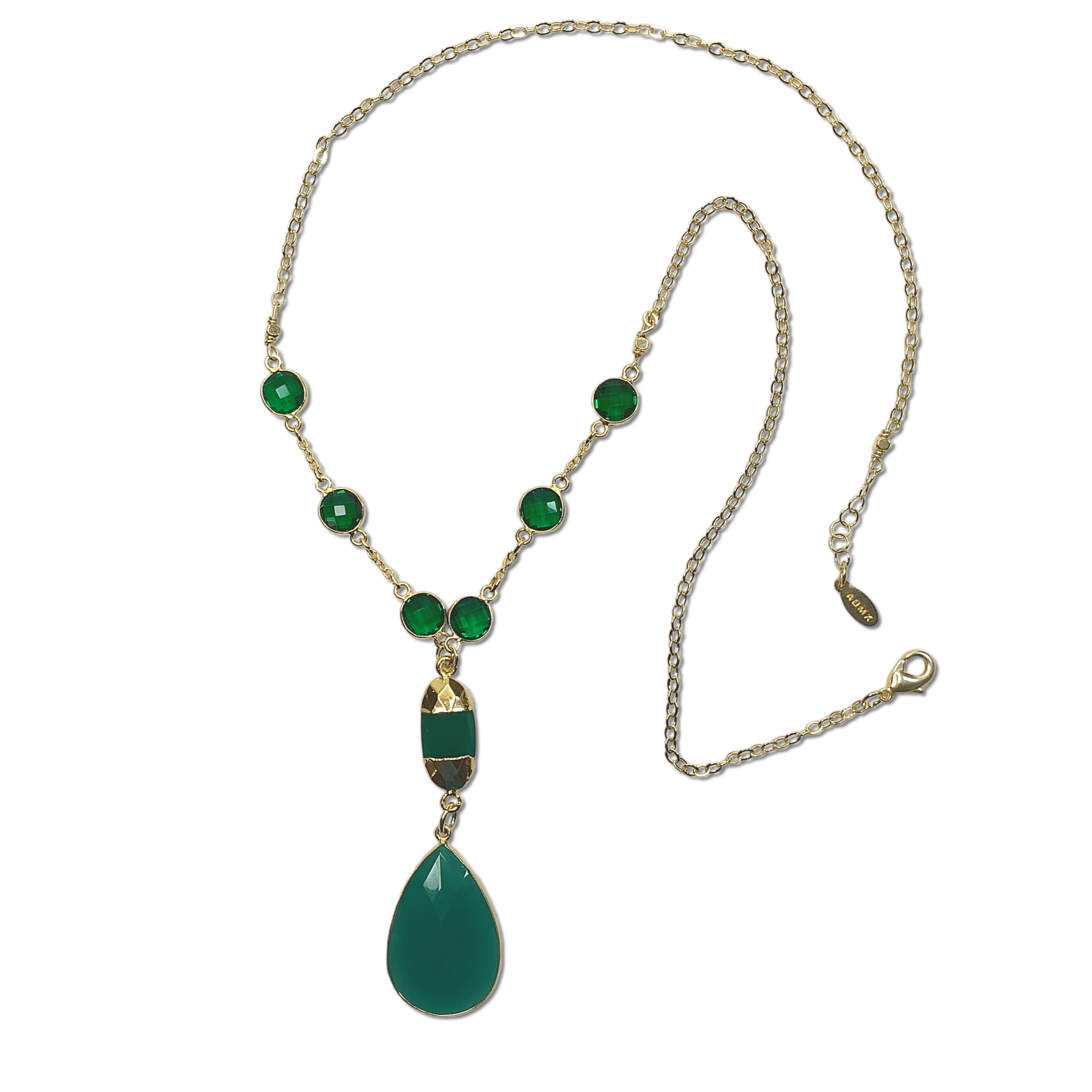 Green Onyx Necklace - luxury handcrafted jewelry, elegant design.