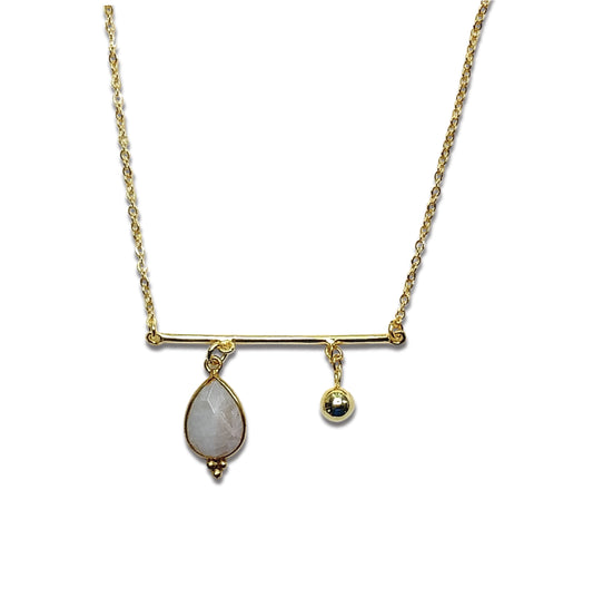 Moonstone Bar Necklace