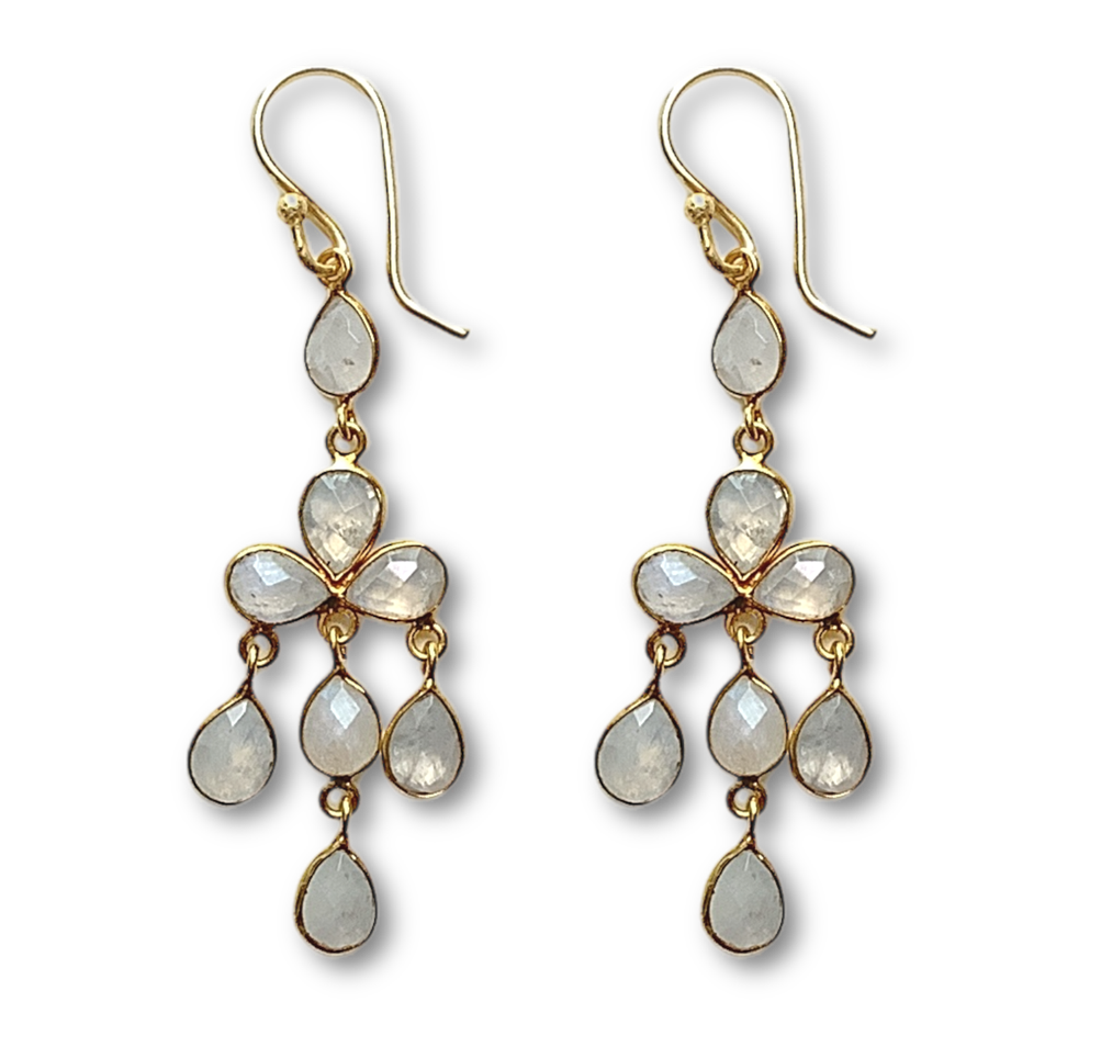 Moonstone Chandelier Earrings