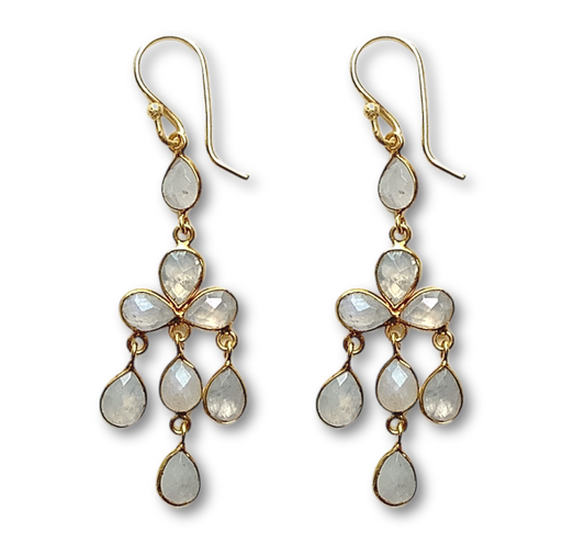 Moonstone Chandelier Earrings