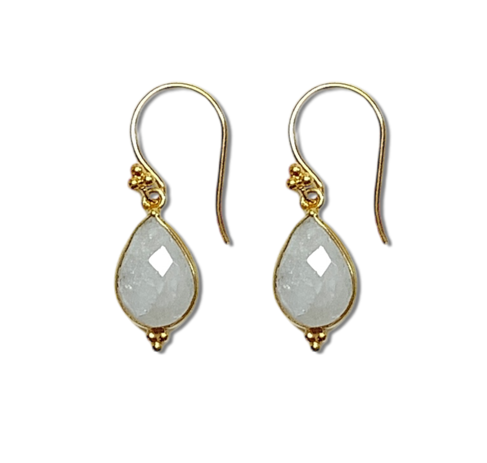 Moonstone Hook Earrings