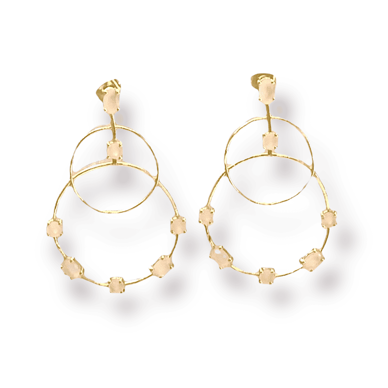 Rose Quartz Marie ADMK Earrings - elegant handmade gemstone jewelry