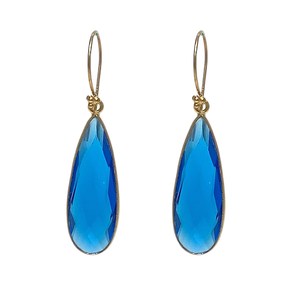 Royal Blue Long Teardrop Earrings