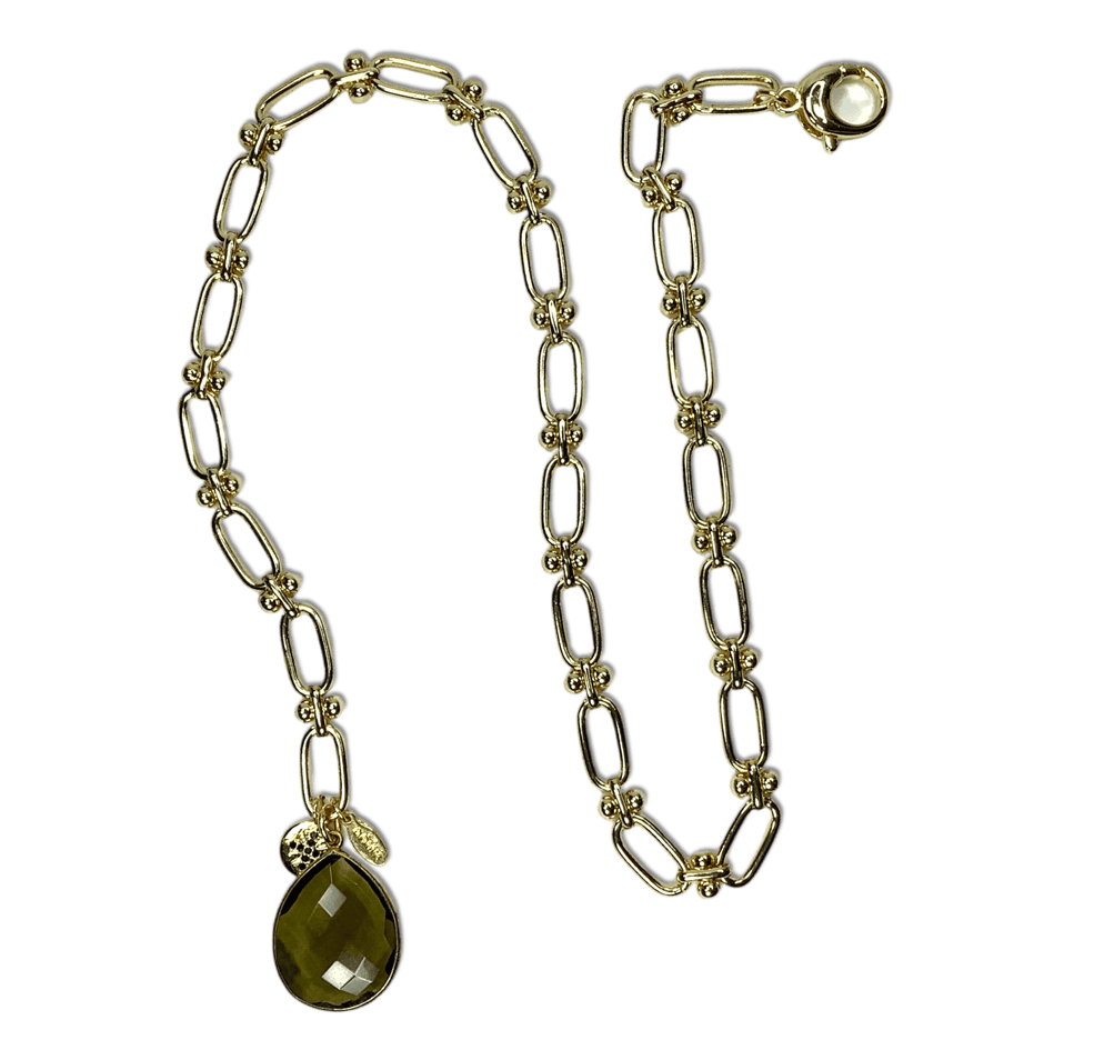 Smokey Quartz Adjustable Necklace, luxury handcrafted jewelry.
