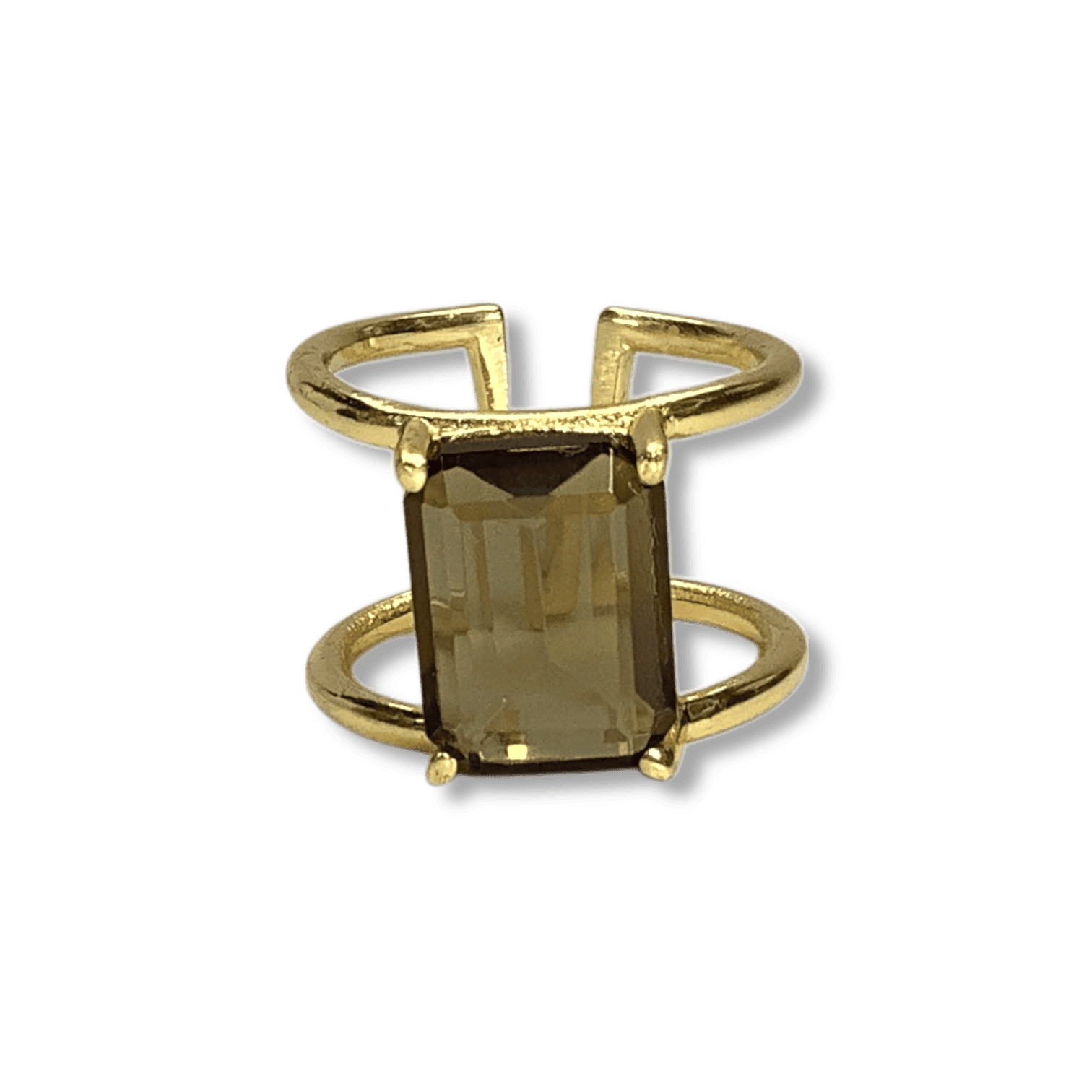 Aqua Quartz Sherry Ring - handmade gemstone jewelry statement piece.