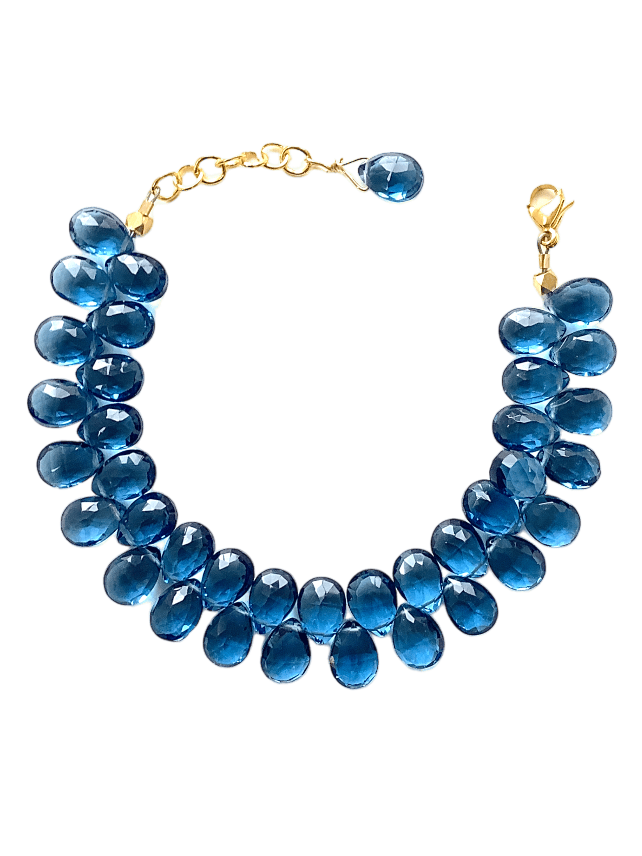 London Blue Teardrop Bracelet with luxurious gemstone design