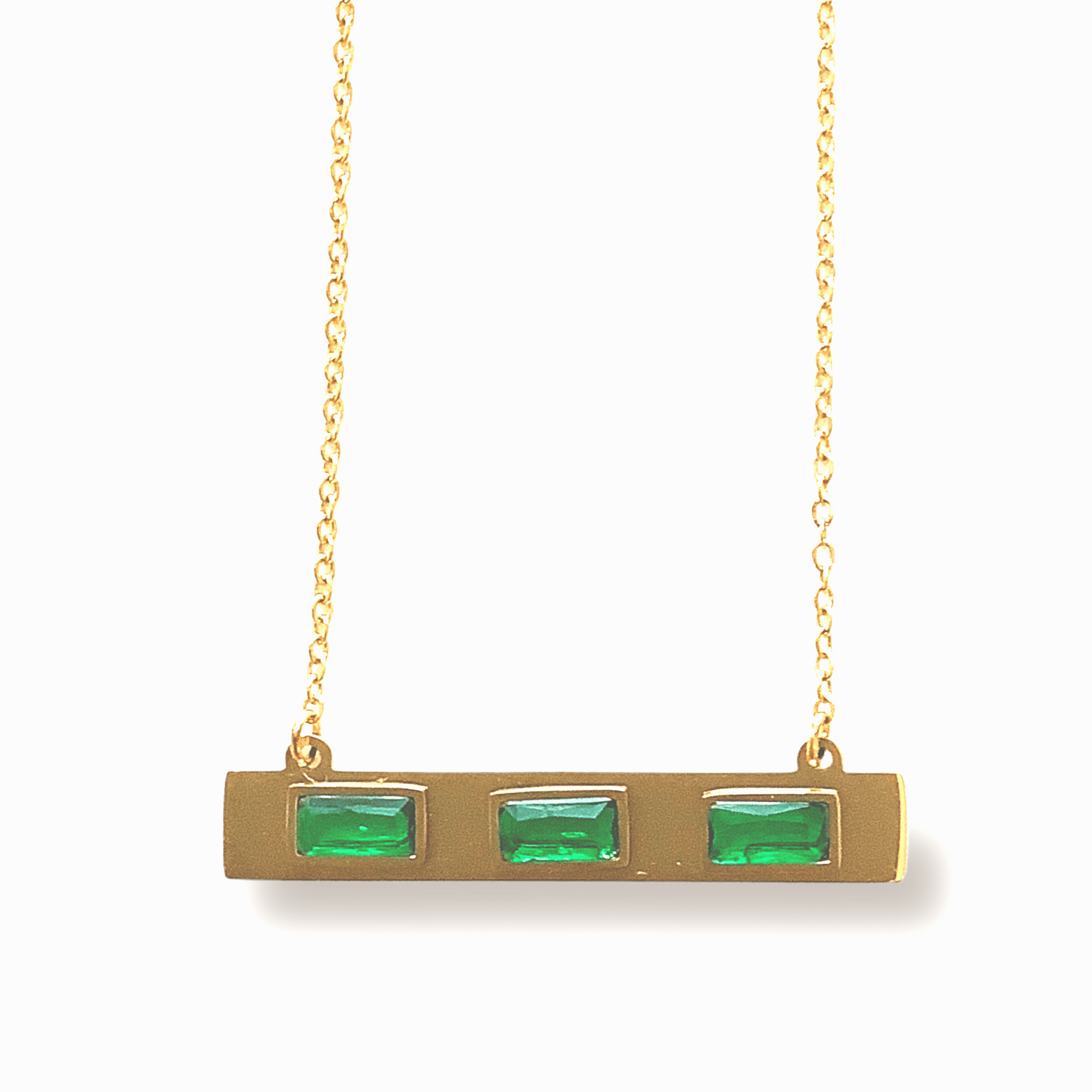 Green CZ Carmen ADMK Necklace, luxury handcrafted jewelry