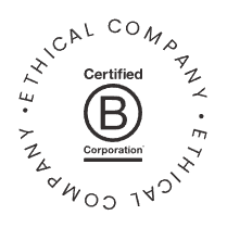 Ethical B Corporation certification logo demonstrating commitment to social and environmental responsibility.