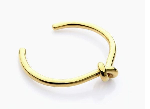 Side View of Gold Knot Bracelet