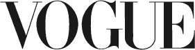 Vogue magazine logo, representing luxury fashion and style.