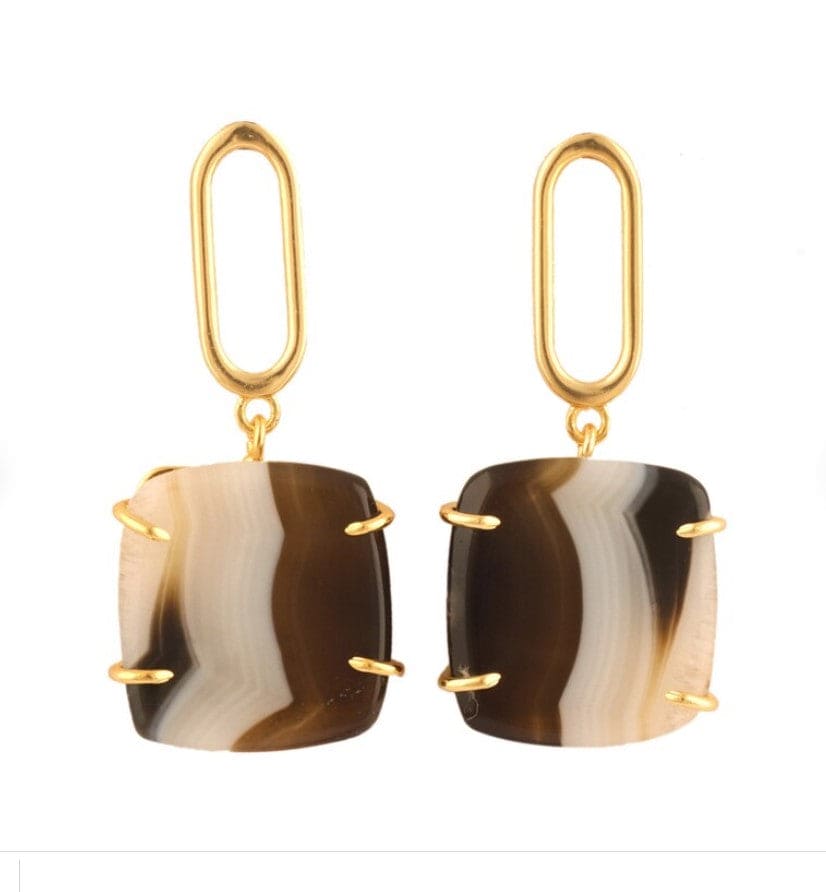 Lace Agate ADMK Earrings