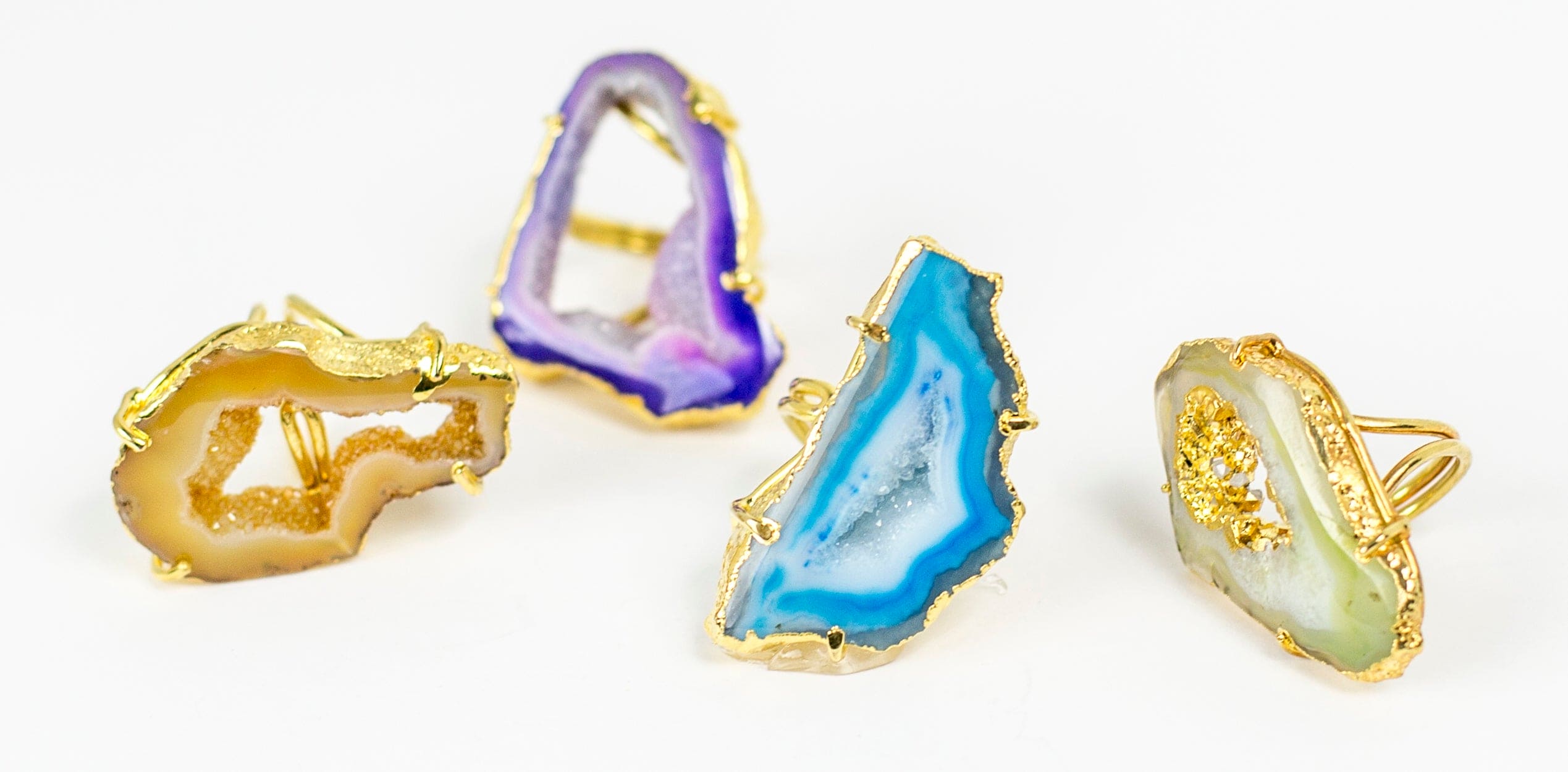 Purple Geode ADMK Bonnie Ring - artisan jewelry with gemstones