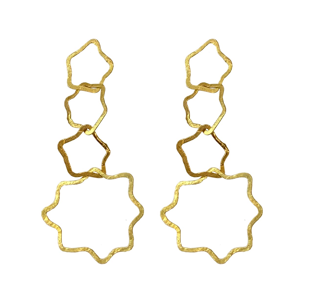 Gold Elegant Dangle Cassie ADMK Earrings - artisan jewelry
