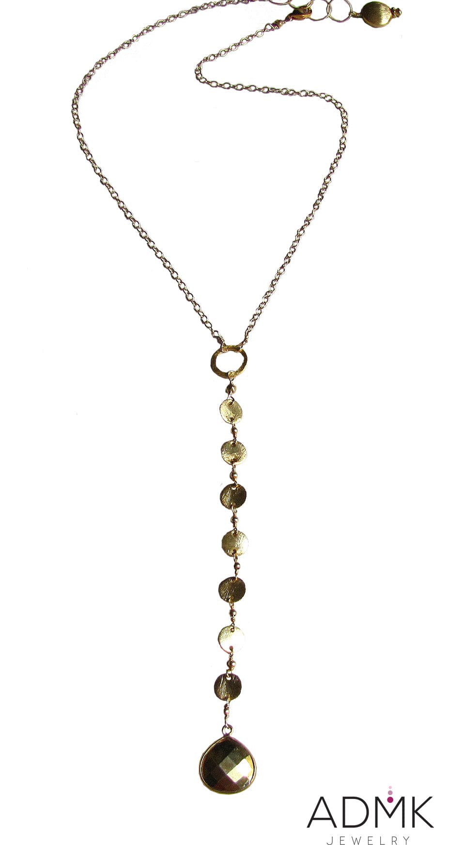 Pyrite Connie ADMK Necklace - artisan jewelry with a pyrite pendant