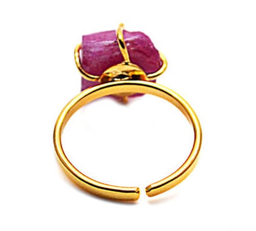 Back view of the Rough Ruby Darla ADMK Ring