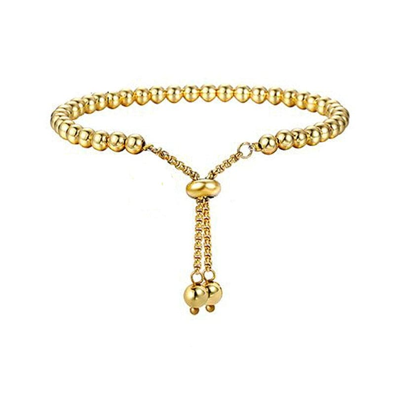 Gold Beaded ADMK Bracelet - elegant luxury handcrafted jewelry