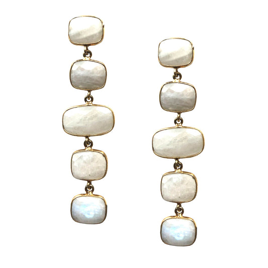 Moonstone long dangle ADMK Jewelry Earrings
