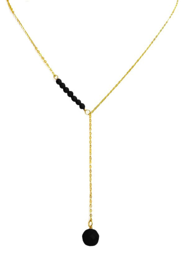 Loren Necklace with semi precious stone accent, handmade design