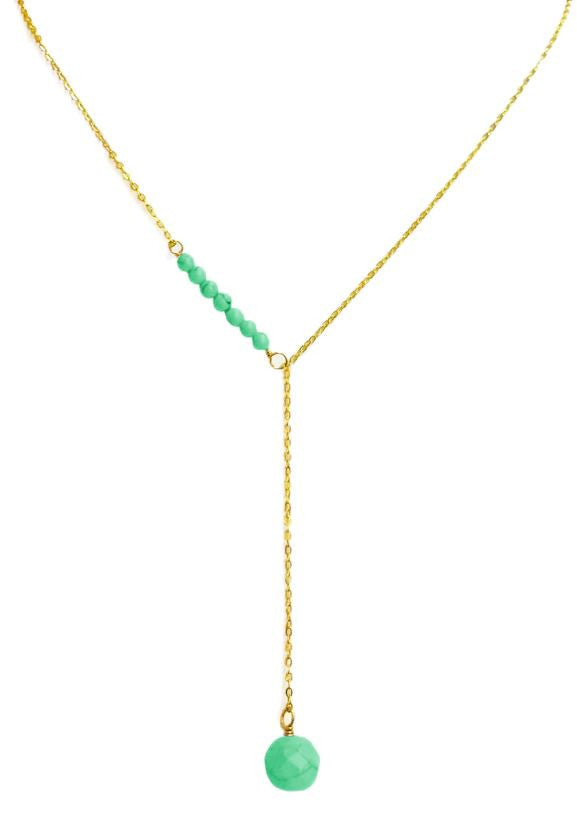 Loren Necklace featuring semi precious stone jewelry design.