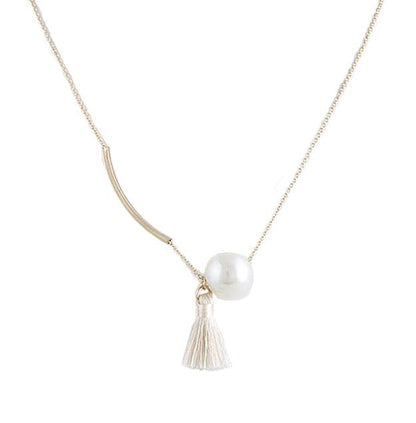 Pearl and Tassel Marie ADMK Necklace