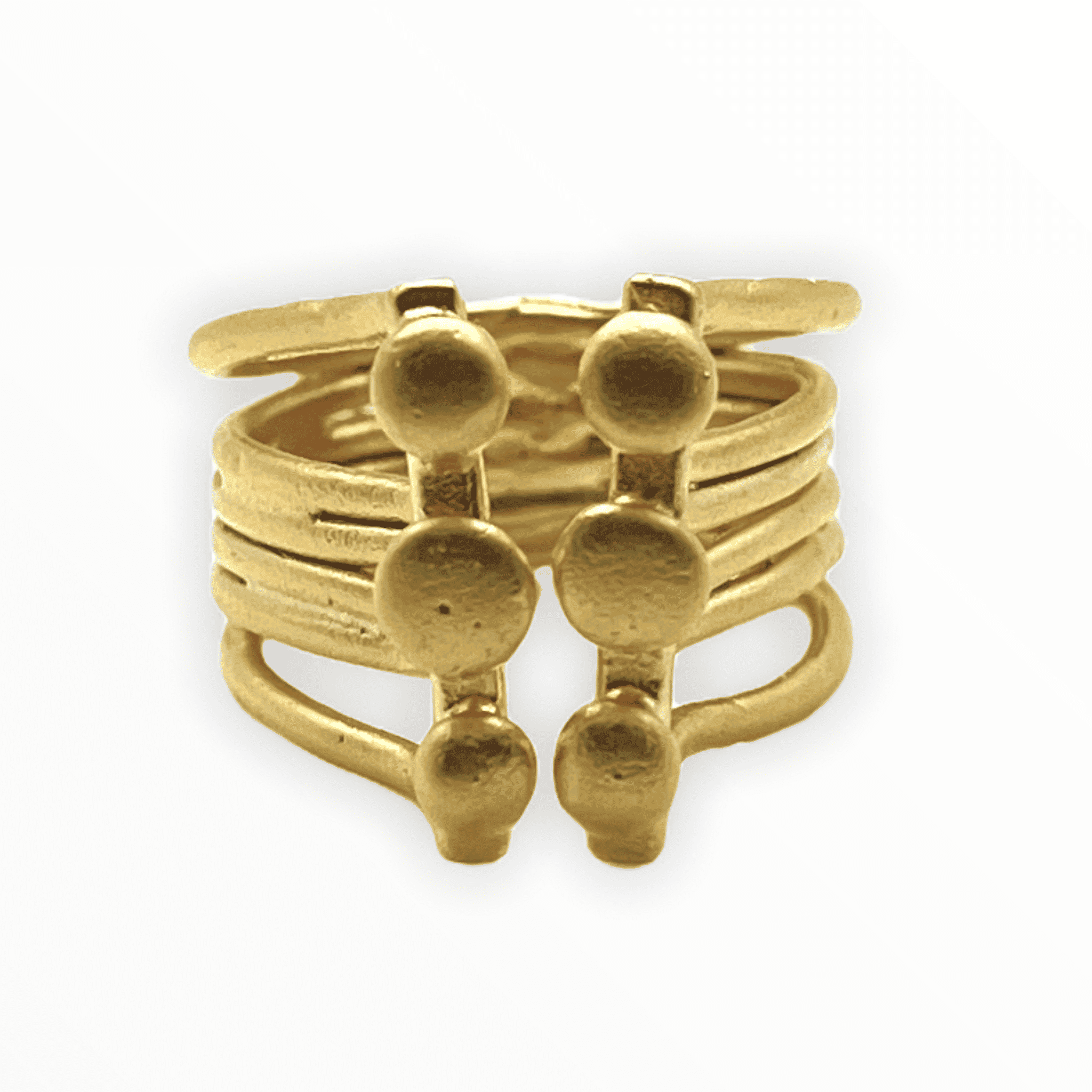 Gold Audrey Adjustable Ring, artisan jewelry, minimal stackable ring