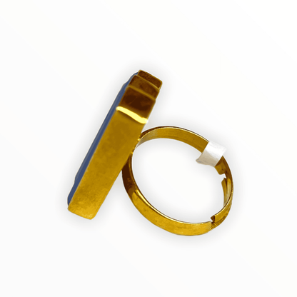 Blue Chalcedony Tasha ADMK Adjustable Ring
