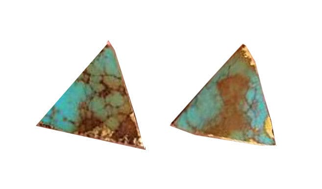 Turquoise Stud Cleo ADMK Earrings - Artisan jewelry with semi precious stone