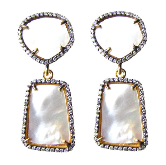 Mother of Pearl the Sia  ADMK Earrings